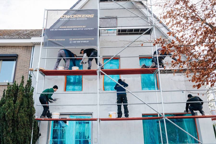 Plaatsing van gevelisolatie 02