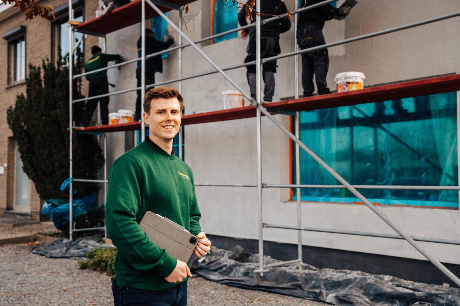 Gevelrenovatie met spuitkurk door ISOWORKERS