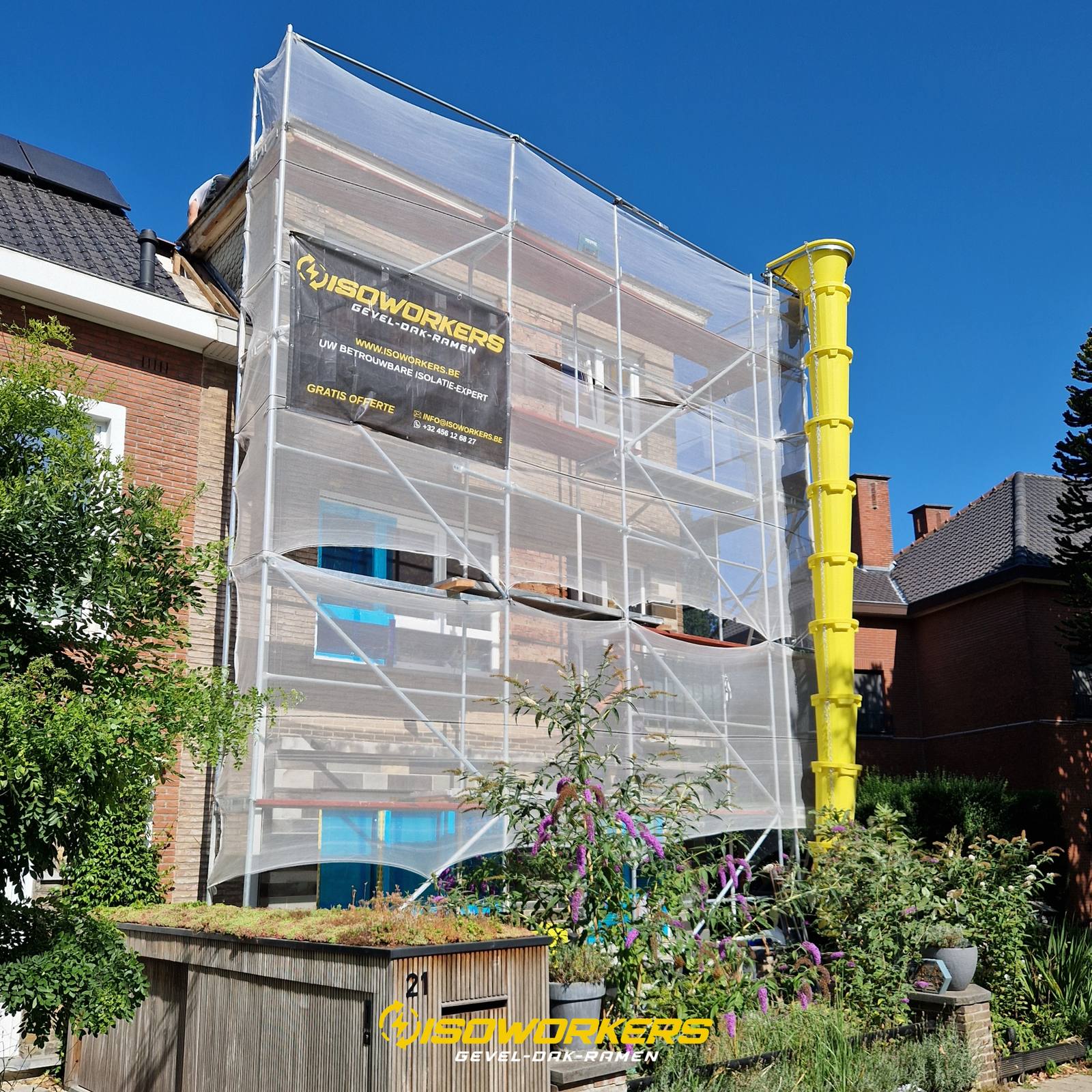 Gevelisolatie met crepi in Gent door Isoworkers 17
