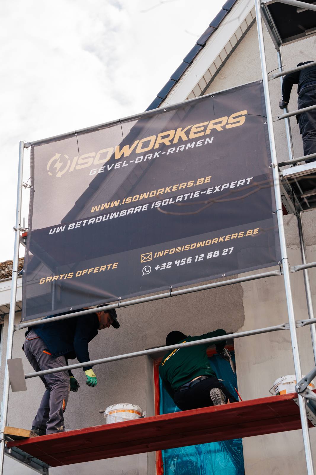 Gevelisolatie met crepi in Gent door Isoworkers 46