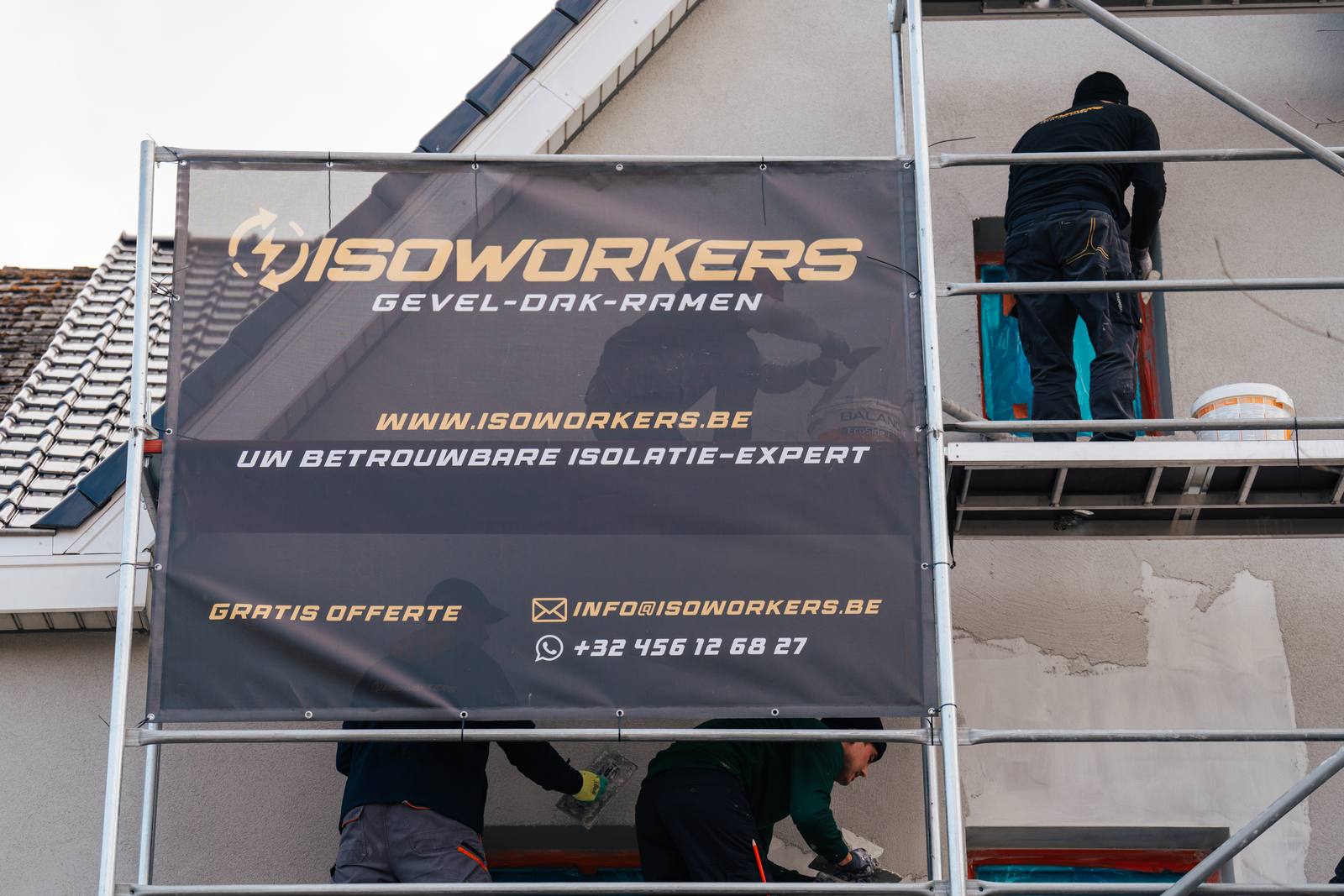 Gevelisolatie met crepi in Gent door Isoworkers 50